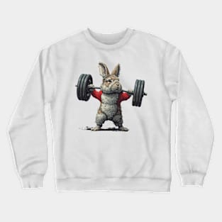 rabbit lifting weight Crewneck Sweatshirt